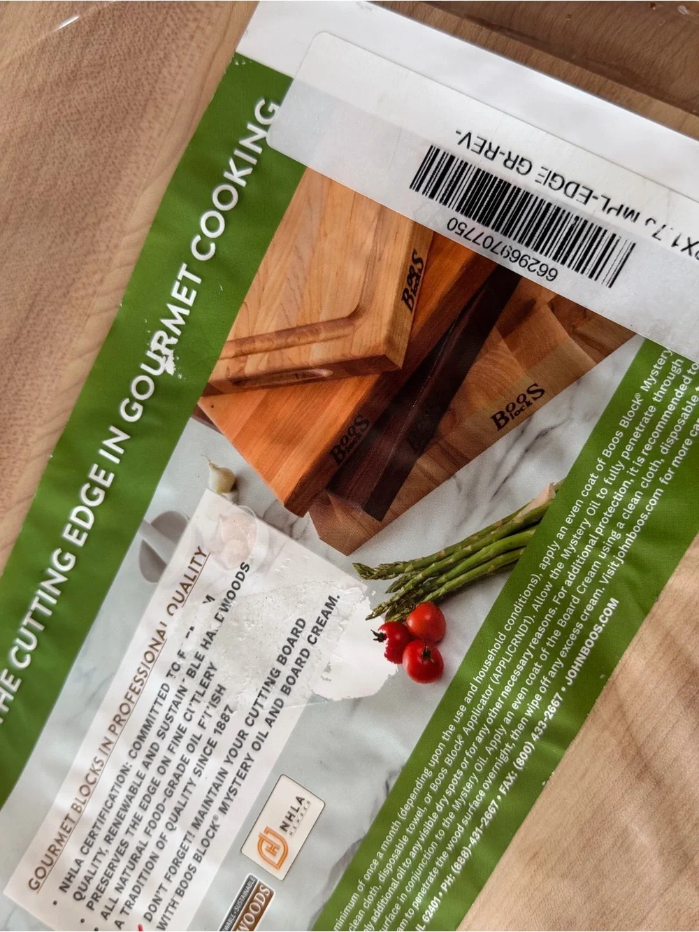 Boos Block Wood Cutting Board Natural Maple Cutting Board with Juice Groove NWT - Picture 2 of 8